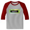 Raglan 3/4 Roundneck Shirt (Gray Body) Thumbnail