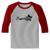 Raglan 3/4 Roundneck Shirt (Gray Body) Thumbnail