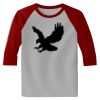 Raglan 3/4 Roundneck Shirt (Gray Body) Thumbnail