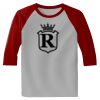 Raglan 3/4 Roundneck Shirt (Gray Body) Thumbnail