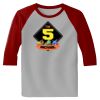 Raglan 3/4 Roundneck Shirt (Gray Body) Thumbnail