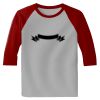 Raglan 3/4 Roundneck Shirt (Gray Body) Thumbnail