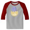 Raglan 3/4 Roundneck Shirt (Gray Body) Thumbnail