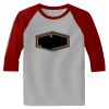 Raglan 3/4 Roundneck Shirt (Gray Body) Thumbnail