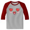 Raglan 3/4 Roundneck Shirt (Gray Body) Thumbnail