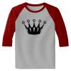 Raglan 3/4 Roundneck Shirt (Gray Body) Thumbnail