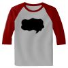 Raglan 3/4 Roundneck Shirt (Gray Body) Thumbnail