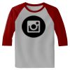 Raglan 3/4 Roundneck Shirt (Gray Body) Thumbnail