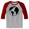 Raglan 3/4 Roundneck Shirt (Gray Body) Thumbnail