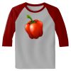 Raglan 3/4 Roundneck Shirt (Gray Body) Thumbnail