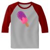 Raglan 3/4 Roundneck Shirt (Gray Body) Thumbnail