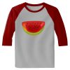 Raglan 3/4 Roundneck Shirt (Gray Body) Thumbnail