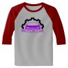 Raglan 3/4 Roundneck Shirt (Gray Body) Thumbnail