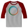 Raglan 3/4 Roundneck Shirt (Gray Body) Thumbnail