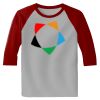 Raglan 3/4 Roundneck Shirt (Gray Body) Thumbnail