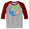 Raglan 3/4 Roundneck Shirt (Gray Body) Thumbnail