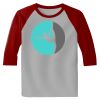 Raglan 3/4 Roundneck Shirt (Gray Body) Thumbnail