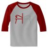 Raglan 3/4 Roundneck Shirt (Gray Body) Thumbnail