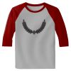 Raglan 3/4 Roundneck Shirt (Gray Body) Thumbnail