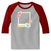 Raglan 3/4 Roundneck Shirt (Gray Body) Thumbnail