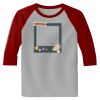 Raglan 3/4 Roundneck Shirt (Gray Body) Thumbnail