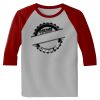 Raglan 3/4 Roundneck Shirt (Gray Body) Thumbnail