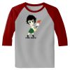 Raglan 3/4 Roundneck Shirt (Gray Body) Thumbnail