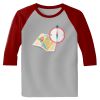 Raglan 3/4 Roundneck Shirt (Gray Body) Thumbnail