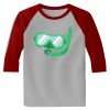 Raglan 3/4 Roundneck Shirt (Gray Body) Thumbnail