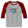 Raglan 3/4 Roundneck Shirt (Gray Body) Thumbnail